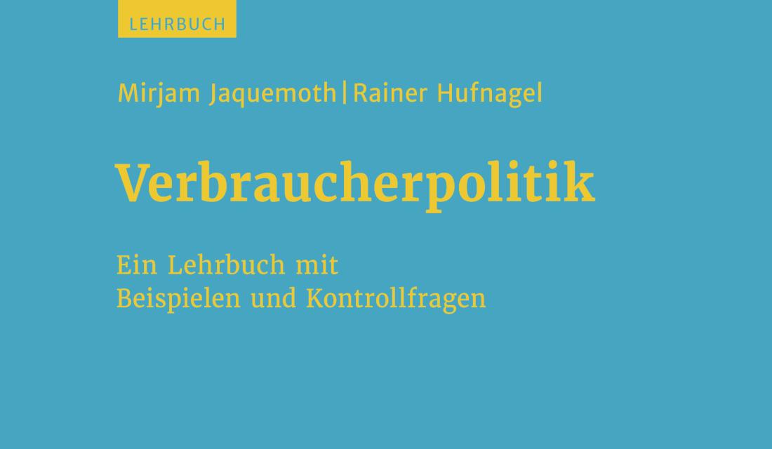 Cover Verbraucherpolitik Jaquemoth Hufnagel Schäffer-Poeschel-Verlag