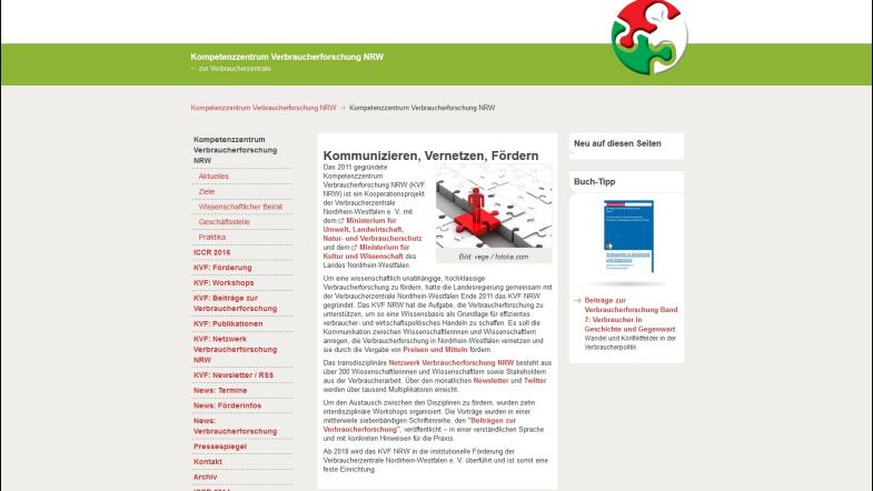 Webseite des KVF NRW (2013-2017)